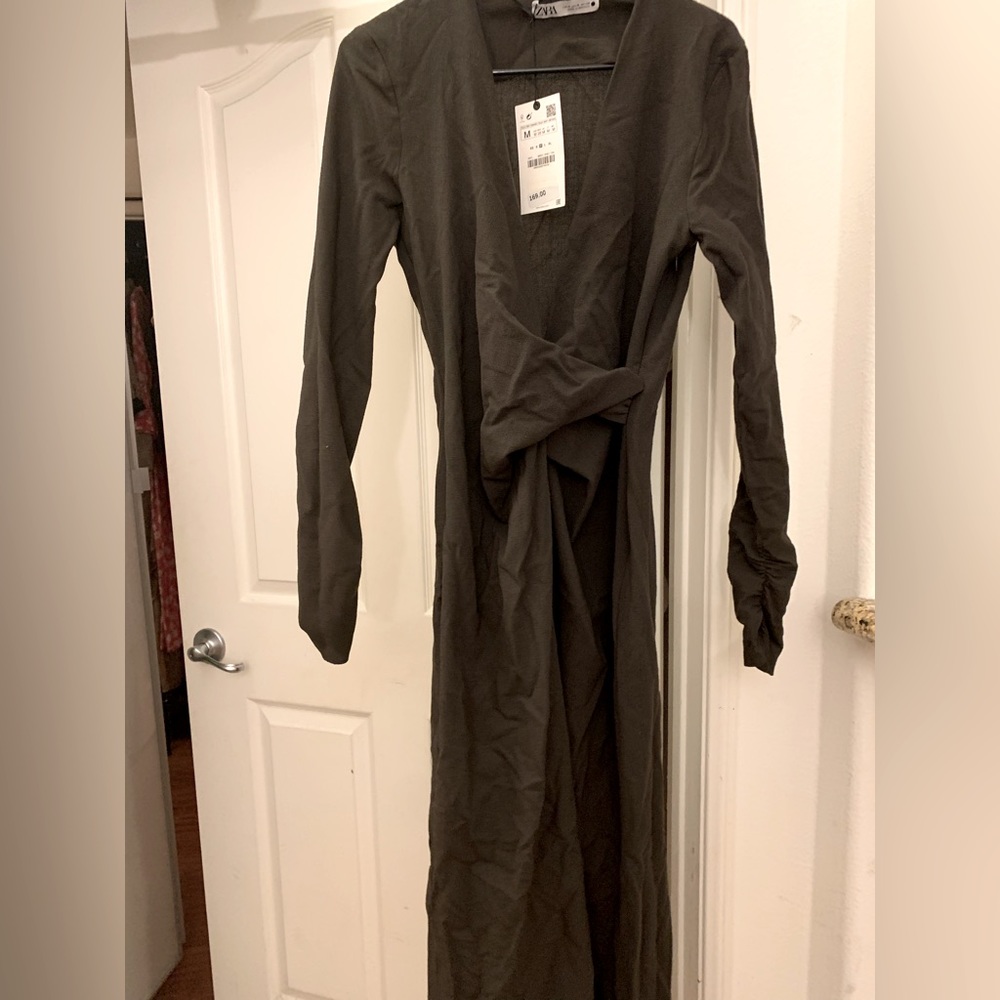 DRAPED WOOL BLEND DRESS! NWT!!! - Picture 3 of 3
